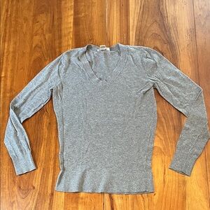 LOFT Gray V-Neck Sweater